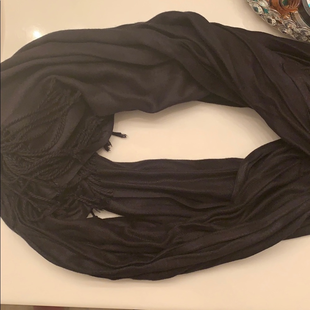 Black Scarf with Tassels